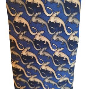 Endanger species leaping lizards silk tie